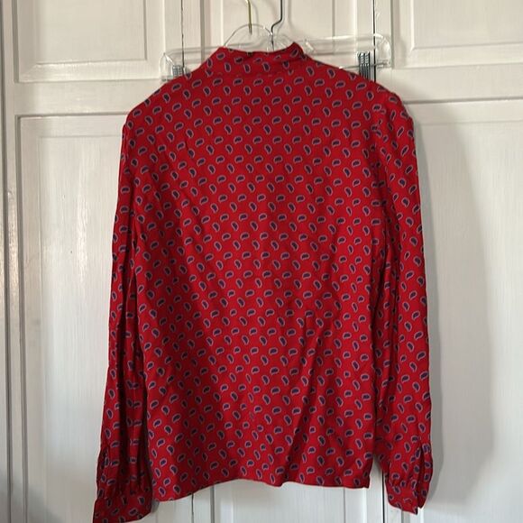 Vintage Celeste Red and Purple Paisley Shirt - Size M (see measurements) - Picture 4 of 6